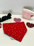 Mini Hearts Scrunchie Dog Bandana