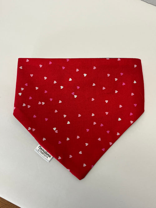 Mini Hearts Scrunchie Dog Bandana
