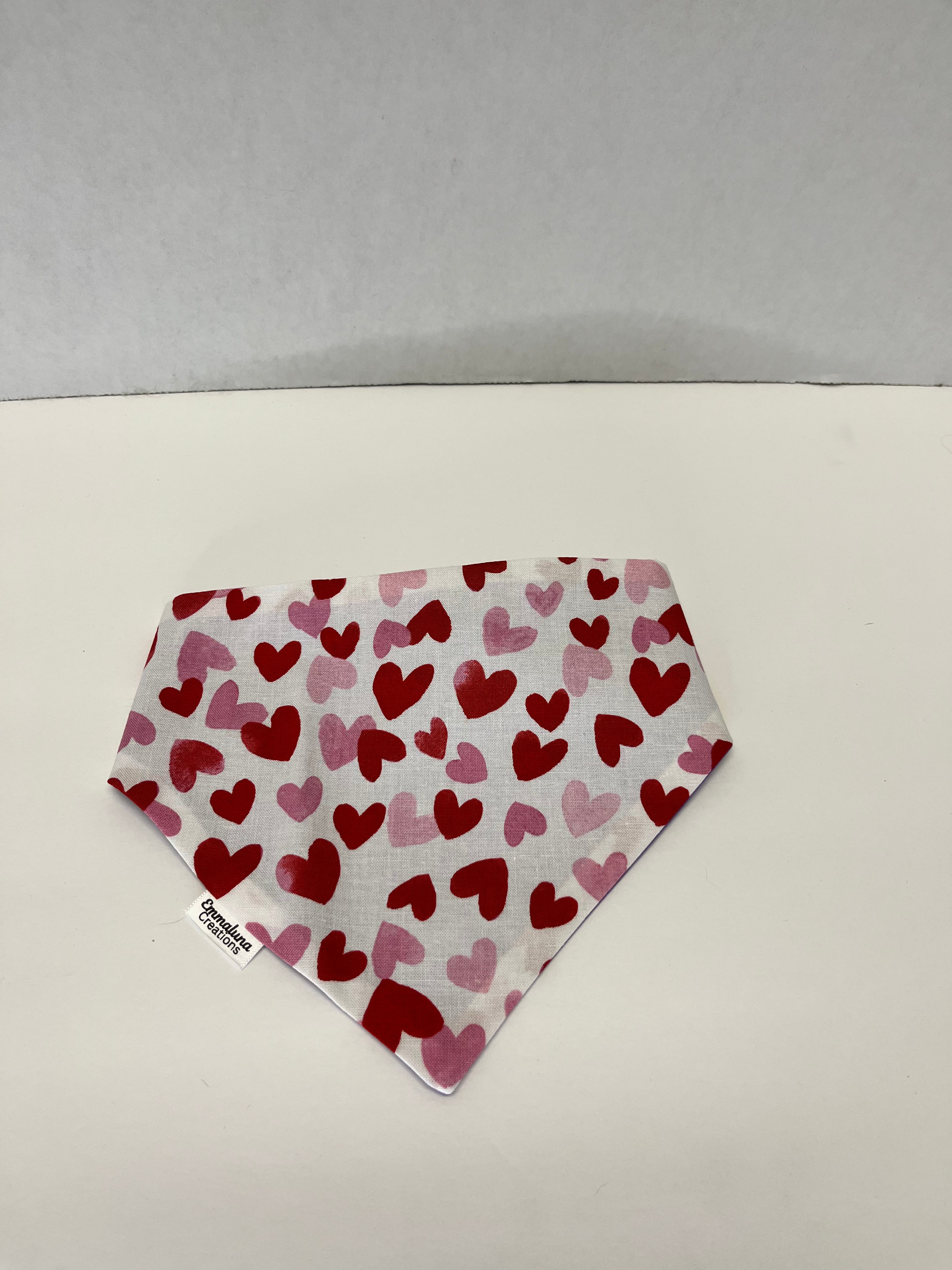 Sweet Hearts Scrunchie Dog Bandana