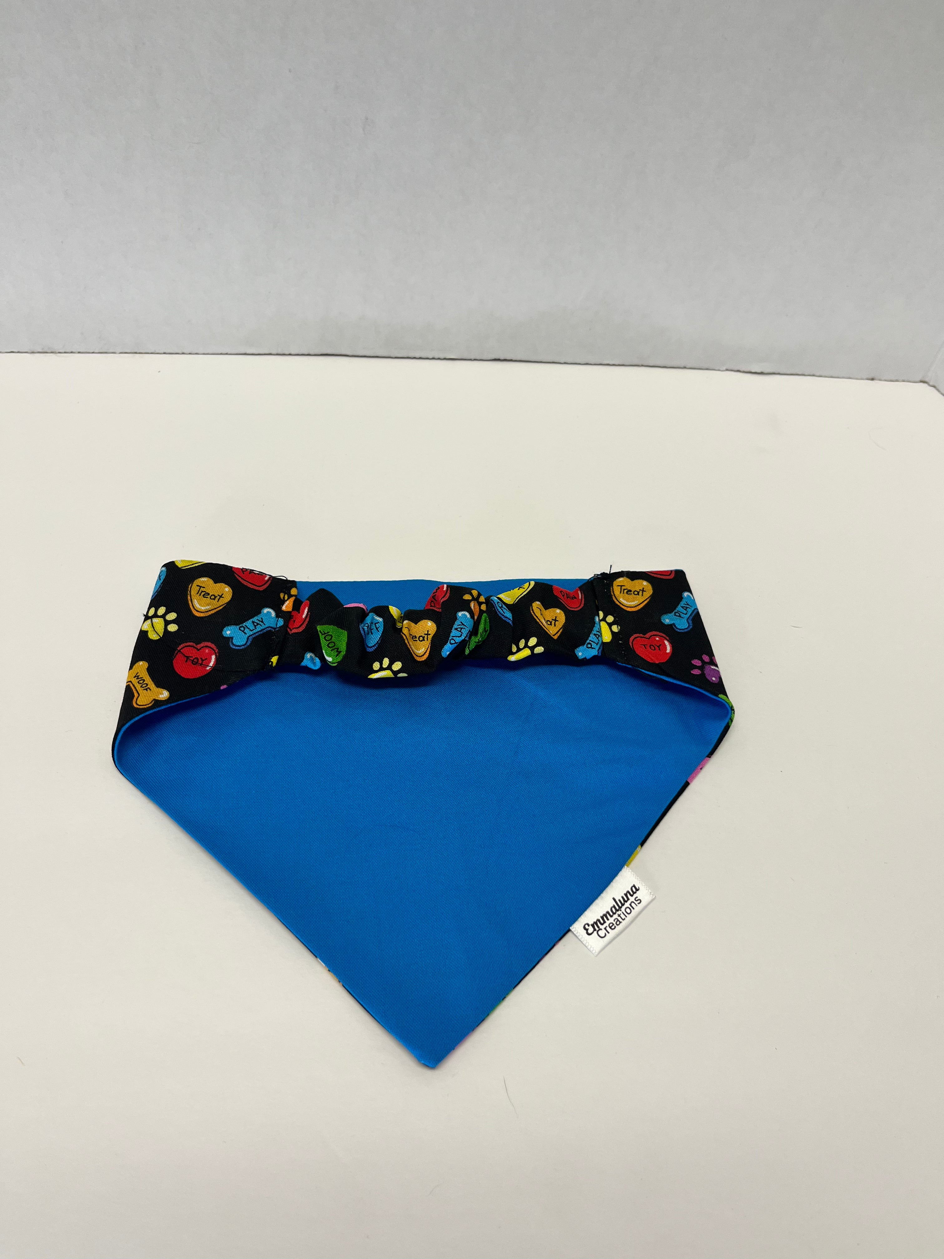Conversation Hearts Scrunchie Dog Bandana