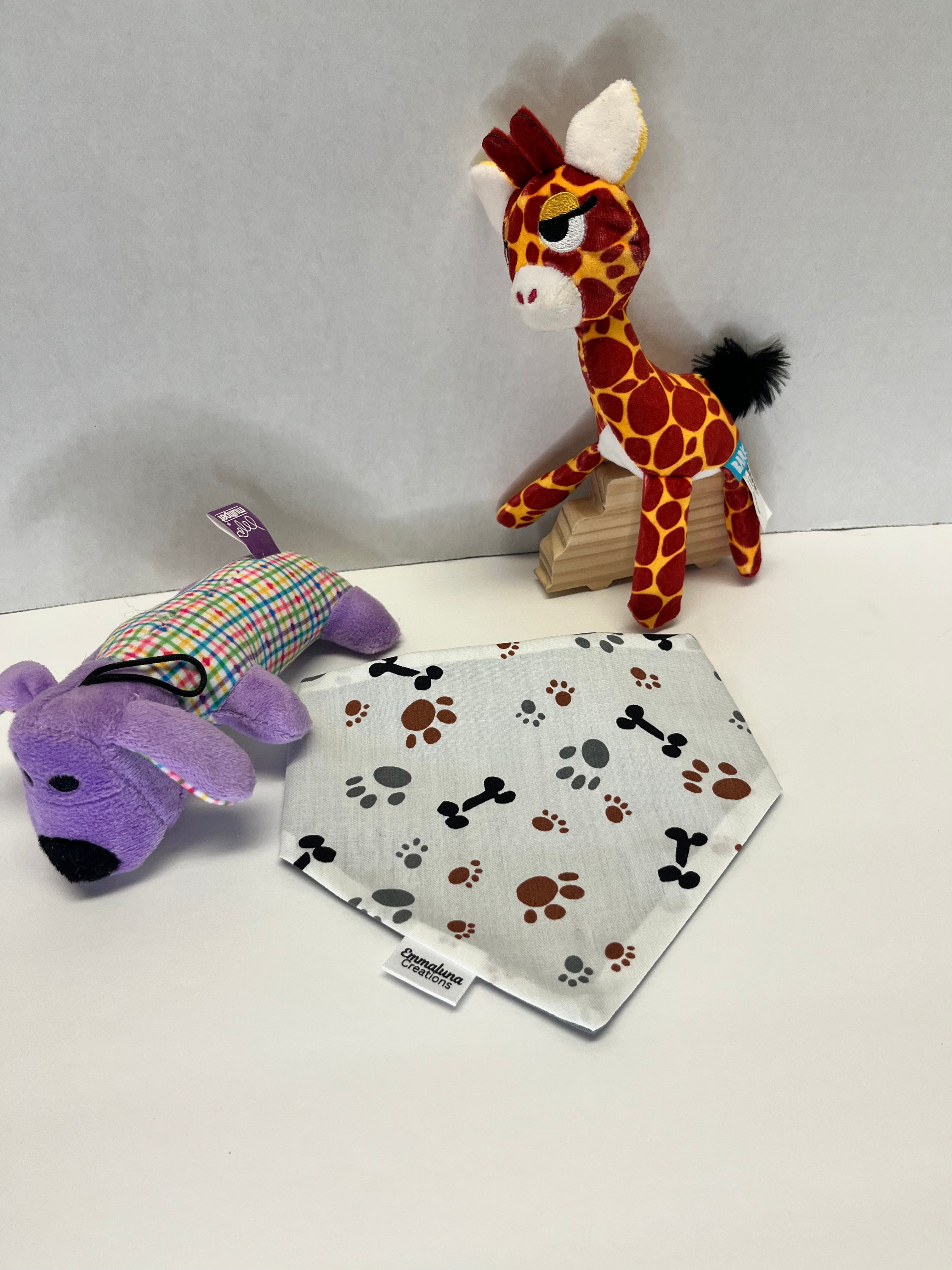 Paws and Bones Scrunchie Dog Bandana