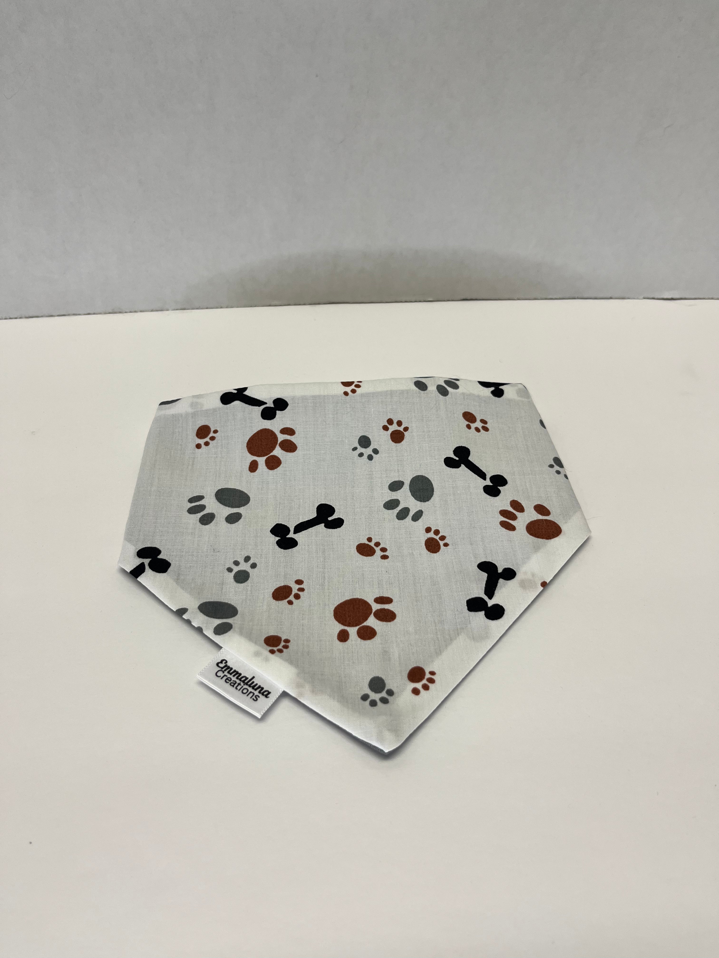 Paws and Bones Scrunchie Dog Bandana