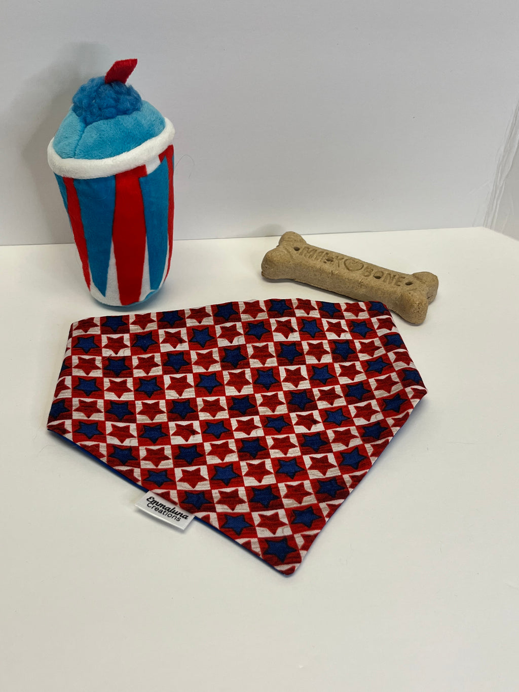 Patriotic Stars Scrunchie Dog Bandana